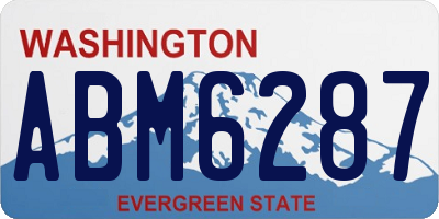 WA license plate ABM6287