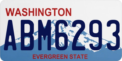 WA license plate ABM6293