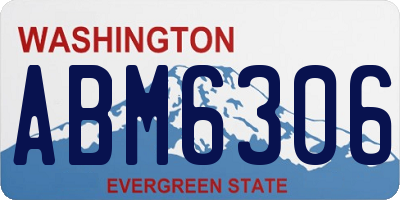 WA license plate ABM6306