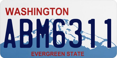 WA license plate ABM6311