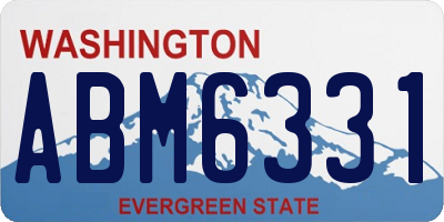 WA license plate ABM6331