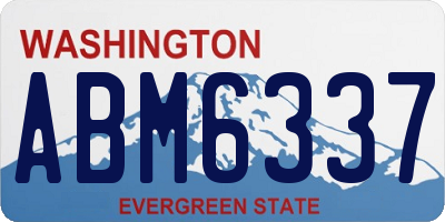 WA license plate ABM6337