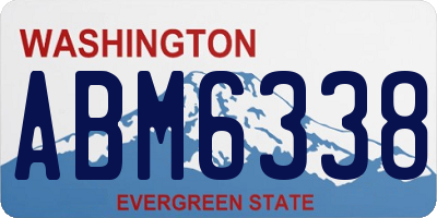 WA license plate ABM6338