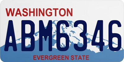 WA license plate ABM6346