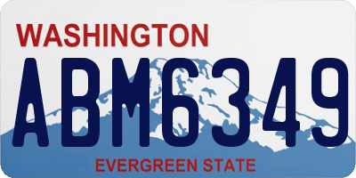 WA license plate ABM6349