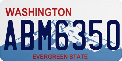 WA license plate ABM6350