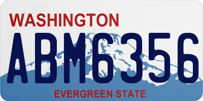 WA license plate ABM6356