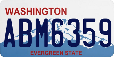WA license plate ABM6359