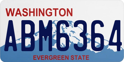 WA license plate ABM6364