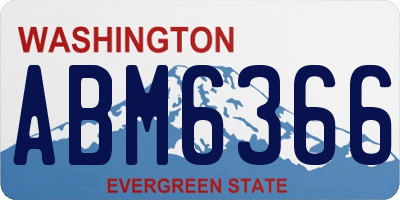 WA license plate ABM6366