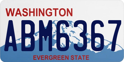 WA license plate ABM6367