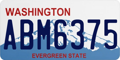WA license plate ABM6375