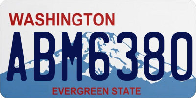 WA license plate ABM6380