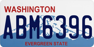 WA license plate ABM6396