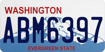 WA license plate ABM6397