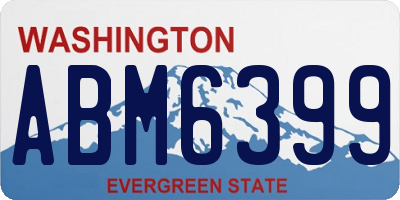 WA license plate ABM6399
