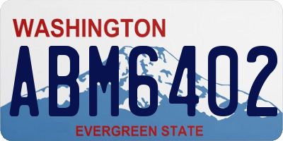 WA license plate ABM6402