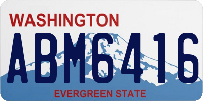 WA license plate ABM6416