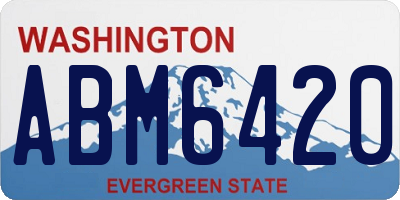 WA license plate ABM6420
