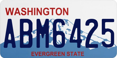 WA license plate ABM6425