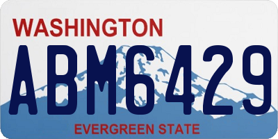 WA license plate ABM6429