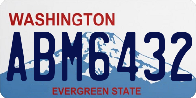 WA license plate ABM6432