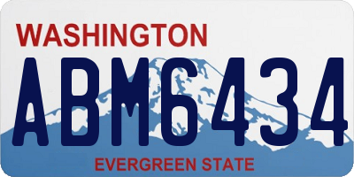 WA license plate ABM6434
