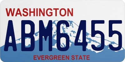 WA license plate ABM6455
