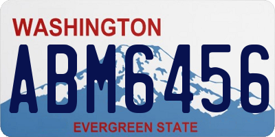 WA license plate ABM6456
