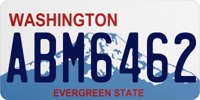 WA license plate ABM6462