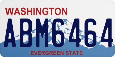 WA license plate ABM6464