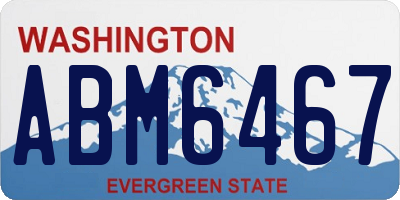 WA license plate ABM6467