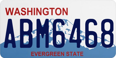 WA license plate ABM6468