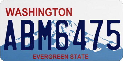 WA license plate ABM6475