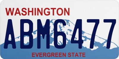 WA license plate ABM6477