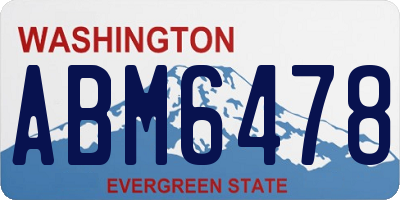 WA license plate ABM6478