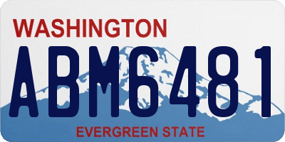 WA license plate ABM6481