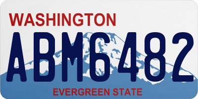 WA license plate ABM6482