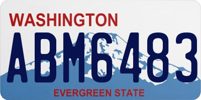 WA license plate ABM6483