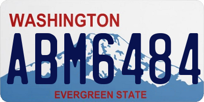 WA license plate ABM6484