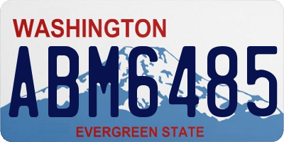 WA license plate ABM6485
