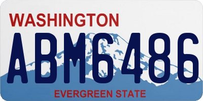 WA license plate ABM6486