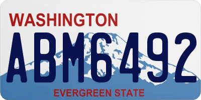 WA license plate ABM6492