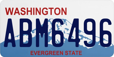 WA license plate ABM6496
