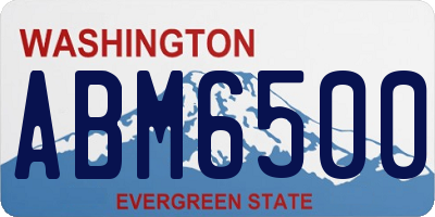 WA license plate ABM6500