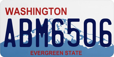 WA license plate ABM6506