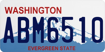 WA license plate ABM6510