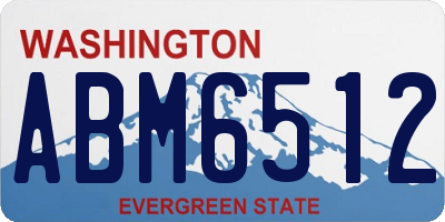 WA license plate ABM6512