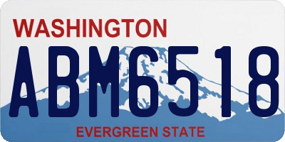 WA license plate ABM6518