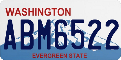 WA license plate ABM6522